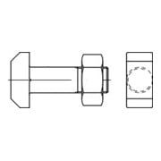 DIN 261 Hammerschraube mit Sechskantmutter, Mu 4.6 M10x50 HP