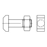 DIN 261 Hammerschraube mit Sechskantmutter, Mu 4.6 M12x40 HP