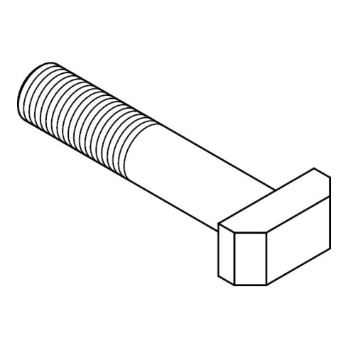 DIN 261 Vis à tête marteau avec écrou hexagonal, Mu 4.6 M16x70 HP