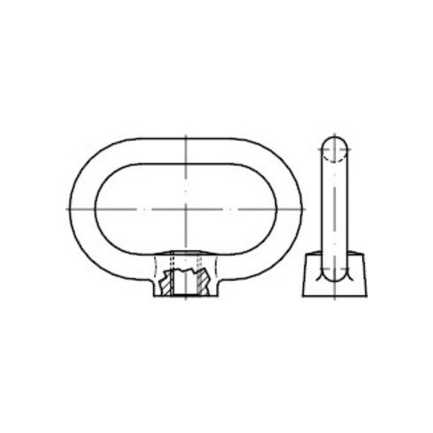DIN 28129 Bügelmutter, C35E AD W7 galZn M16 HP