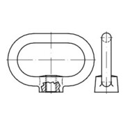 DIN 28129 Bügelmutter, C35E AD W7 galZn M16 HP