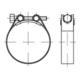 DIN 3017 Schlauchschelle mit Rundbolzen Zylinderkopfspannschraube Form C, Chromstahl 1.4016 (W2)-1