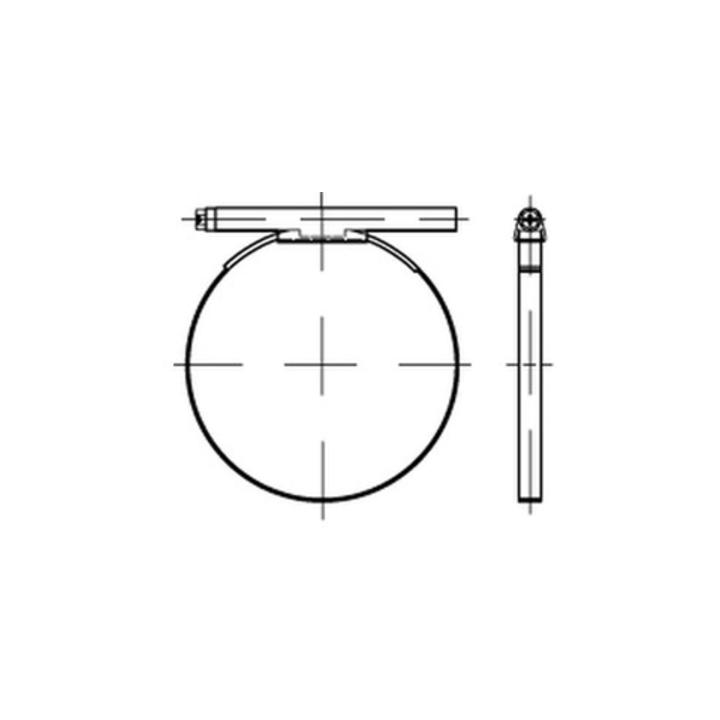 DIN 3017 Schlauchschellen, mit Schneckenantrieb A 90-110/ 9 C7 -W2 galvanisch
