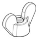 DIN 315 Écrou à oreilles, acier inoxydable A4 M5 HP-3