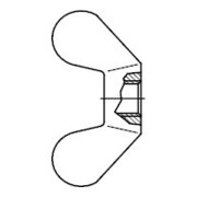 DIN 315 Écrou papillon, inox A2 M4 HP