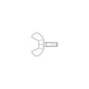 DIN 316 Flügelschraube amerikansiche Form M5x10 Edelstahl A2 blank