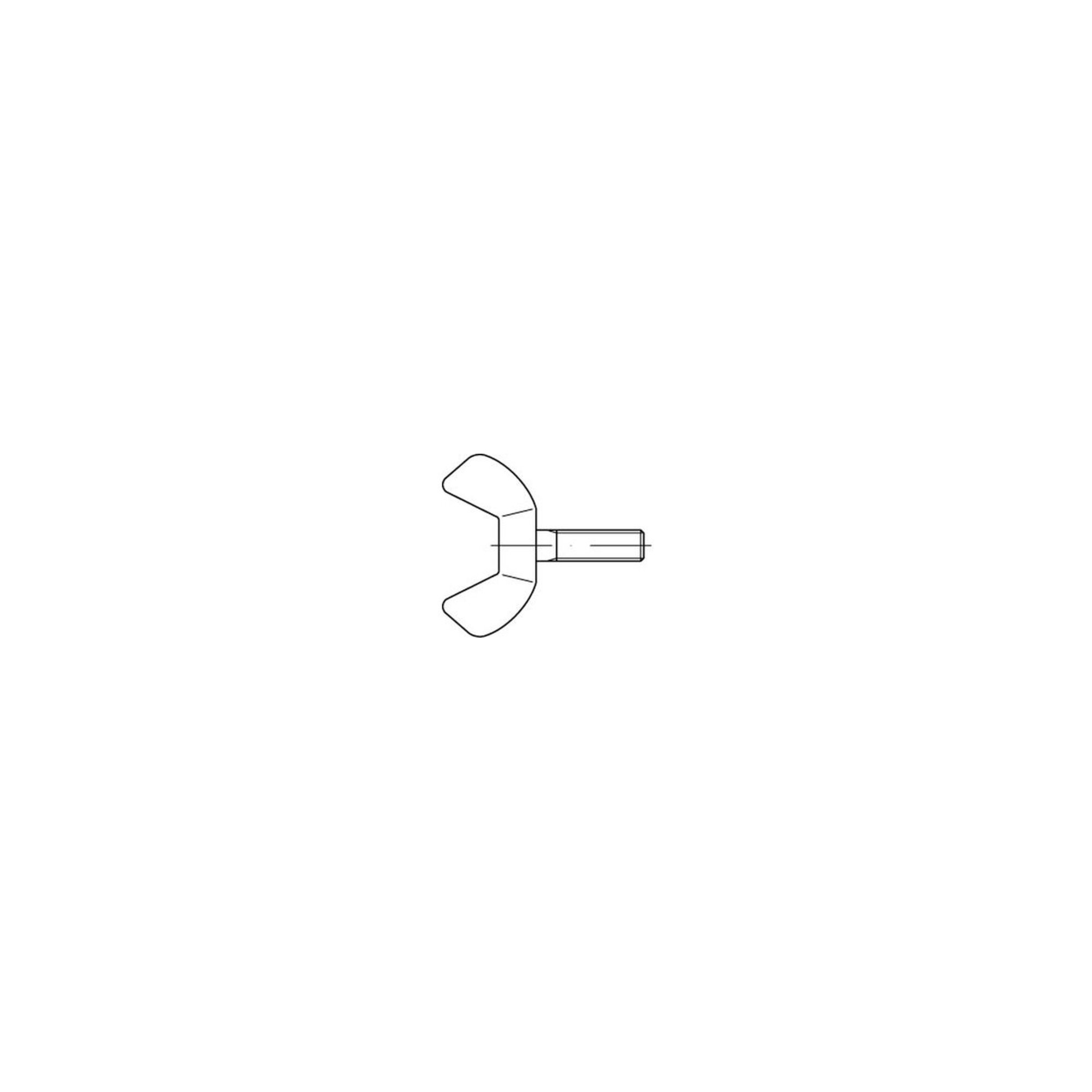 DIN 316 Flügelschraube amerikansiche Form M6x40 Edelstahl A2 blank ; Industrial Quality Supplies