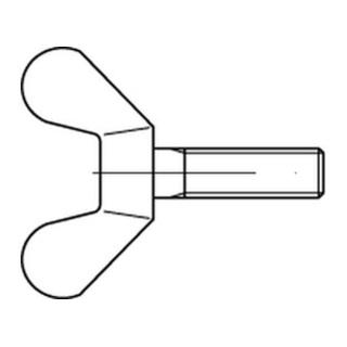 DIN 316 Flügelschraube deutsche Form M12x30 Messing blank