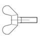 DIN 316 Flügelschraube deutsche Form M4x10 Messing blank