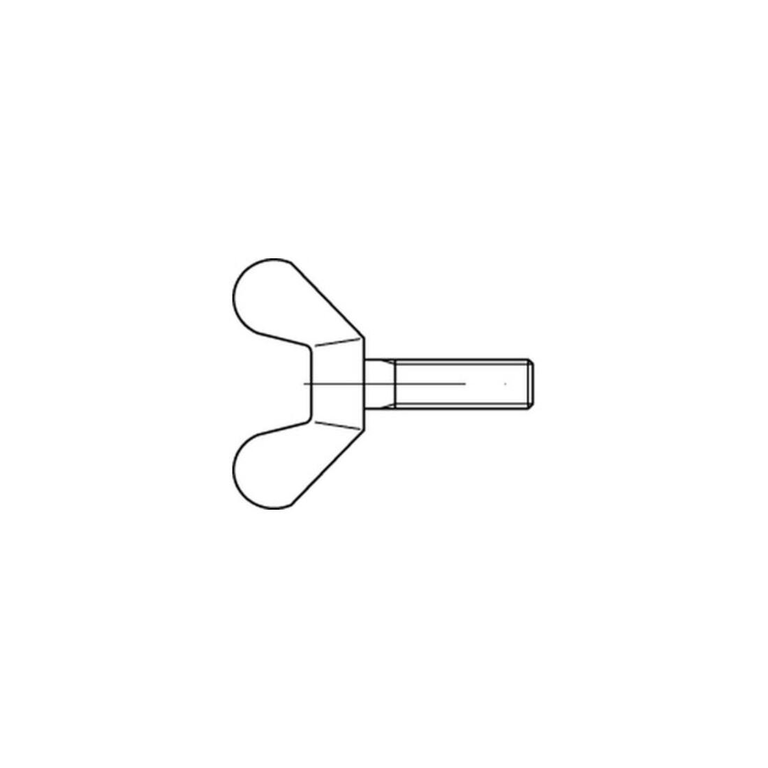 DIN 316 Flügelschraube, deutsche Form, Messing