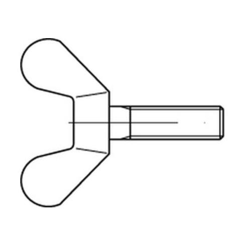 DIN 316 Flügelschraube, deutsche Form, Messing