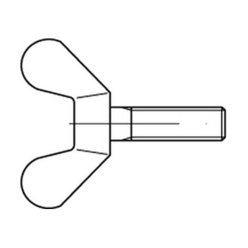 DIN 316 Flügelschraube, deutsche Form, Messing