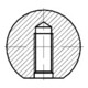 DIN 319 Bouton sphérique, C= filetage intérieur sans douille, KST noir C M40x10 HP-1