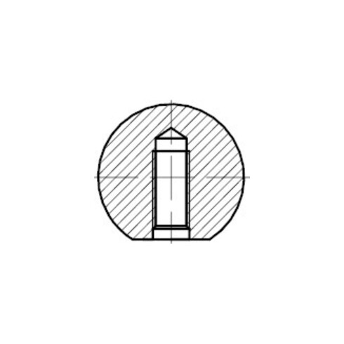 DIN 319 Bouton sphérique, C= filetage intérieur sans douille, KST noir C M50x12 HP