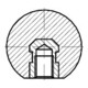 DIN 319 Bouton sphérique, C= filetage intérieur sans douille, KST noir E MS M20x5 HP-1