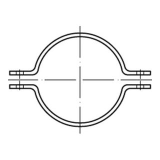 DIN 3567 Rohrschelle Form A, Edelstahl, blank