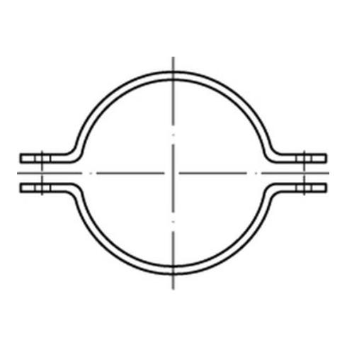 DIN 3567 Rohrschelle Form A, Edelstahl, blank