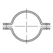 DIN 3567 Rohrschelle Form A, Edelstahl, blank