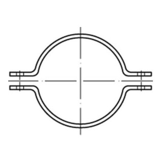 DIN 3567 Rohrschelle Form A, Edelstahl, blank
