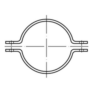 DIN 3567 Rohrschelle Form A, Edelstahl, blank