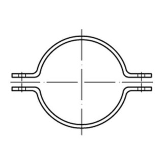 DIN 3567 Rohrschelle Form A, Edelstahl, blank