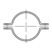 DIN 3567 Rohrschelle Form A, Edelstahl, blank-1