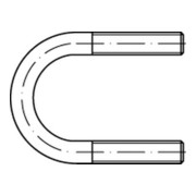 DIN 3570 Rohrschelle mit Rundstahlbügel Form A, Edelstahl A4, blank-3