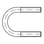 DIN 3570 Rohrschelle mit Rundstahlbügel Form A, Edelstahl A4, blank