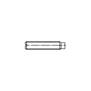 DIN 417/ISO 7435 Gewindestift mit Zapfen und Schlitz, Stahl 14 H, blank