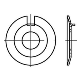 DIN 432 Scheibe mit Außennase (Sicherungsblech), Stahl