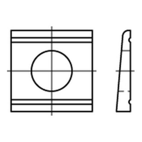 DIN 434 Keilscheibe vierkant Edelstahl A4 11mm für U-Träger