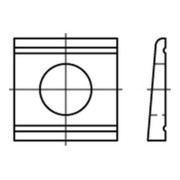 DIN 434 Scheibe für U-Träger, vierkant, keilförmig, Stahl