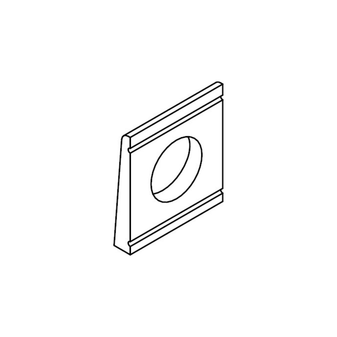 DIN 434 Scheibe für U-Träger, vierkant, keilförmig 8 %, ST tZn ÜH 33 HPNeigung 0,08