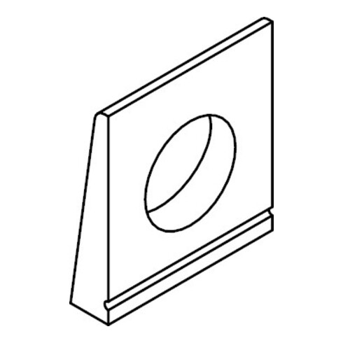 DIN 435 Disque pour poutre en I double, carré, en forme de coin 14%, acier inoxydable A2 13,5 HP