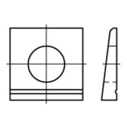DIN 435 Keilscheibe vierkant Edelstahl A2 13,5mm für Doppel-T-Träger-3