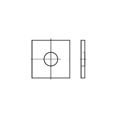 DIN 436 Rondelle carrée pour constructions en bois, acier inox A2 26 HP