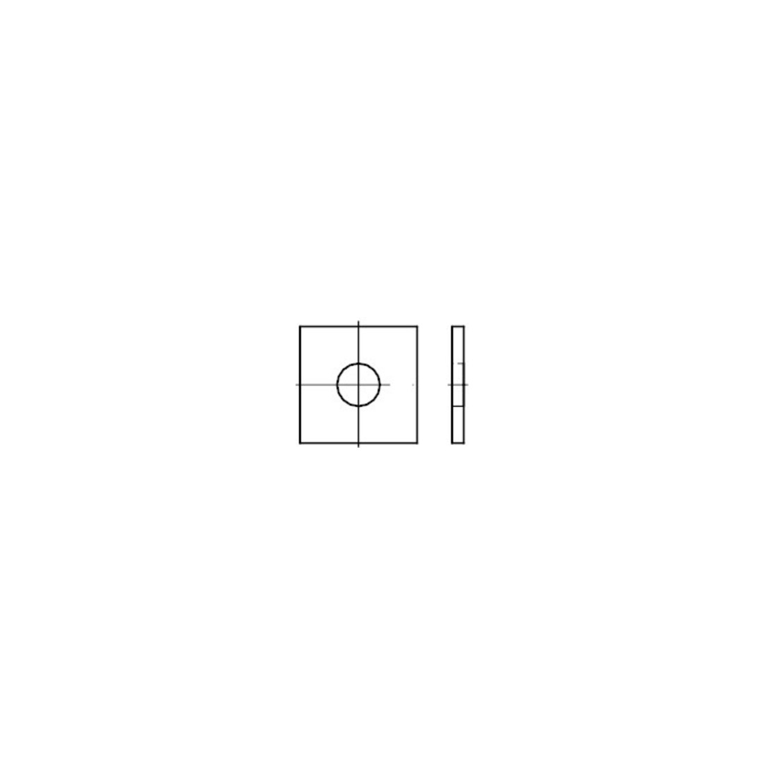DIN 436 Rondelle carrée pour constructions en bois, ST tZn 39 HP