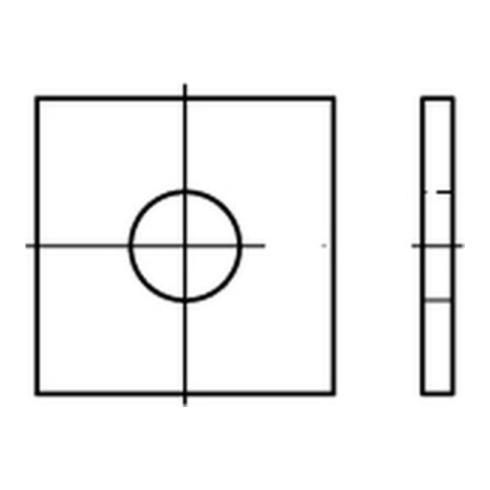 DIN 436 Vierkantscheibe für Holzkonstruktionen, Edelstahl