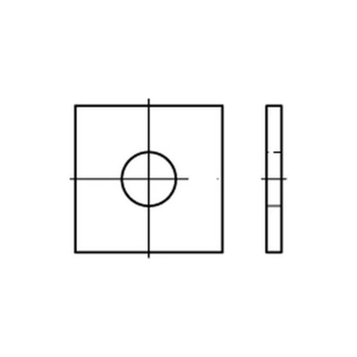 DIN 436 Scheibe Standard/für Holzkonstruktionen Edelstahl A2 13,5mm