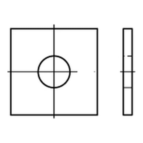 DIN 436 Vierkantscheibe für Holzkonstruktionen, Edelstahl