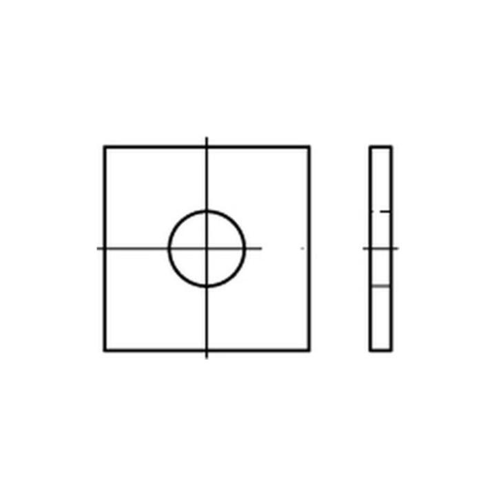 DIN 436 Scheibe Standard/für Holzkonstruktionen Edelstahl A2 22mm