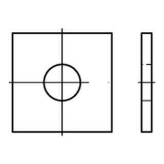 DIN 436 Vierkantscheibe für Holzkonstruktionen, Stahl