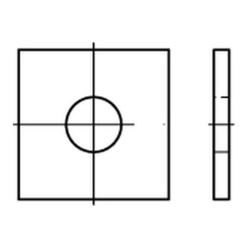 DIN 436 Vierkantscheibe für Holzkonstruktionen, Stahl