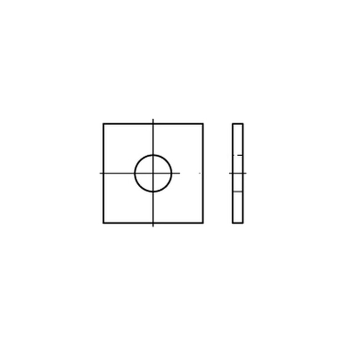 DIN 436 Scheibe Standard/für Holzkonstruktionen Stahl 36mm