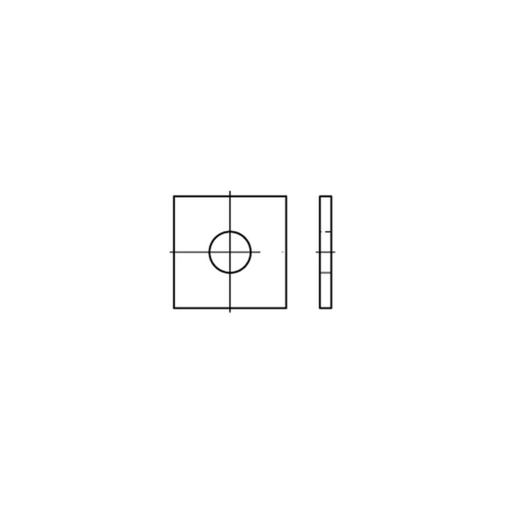 DIN 436 Scheibe Standard/für Holzkonstruktionen Stahl 36mm galvanisch verzinkt ; Industrial Quality Supplies