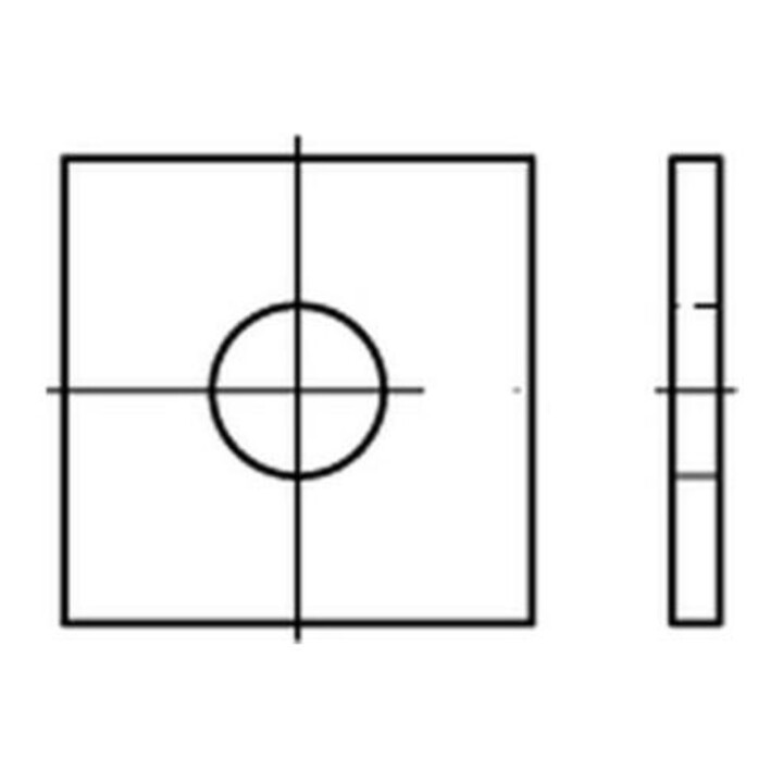 DIN 436 Scheibe Standard/für Holzkonstruktionen Stahl 36mm galvanisch verzinkt
