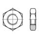 DIN 439 04 Form B - Links galvanisch verzinkt Sechskantmuttern, niedrige Form, mit metrischem Linksgewinde, mit Fasen - Abmessung: BM 10 VE=S (100 Stück)-1