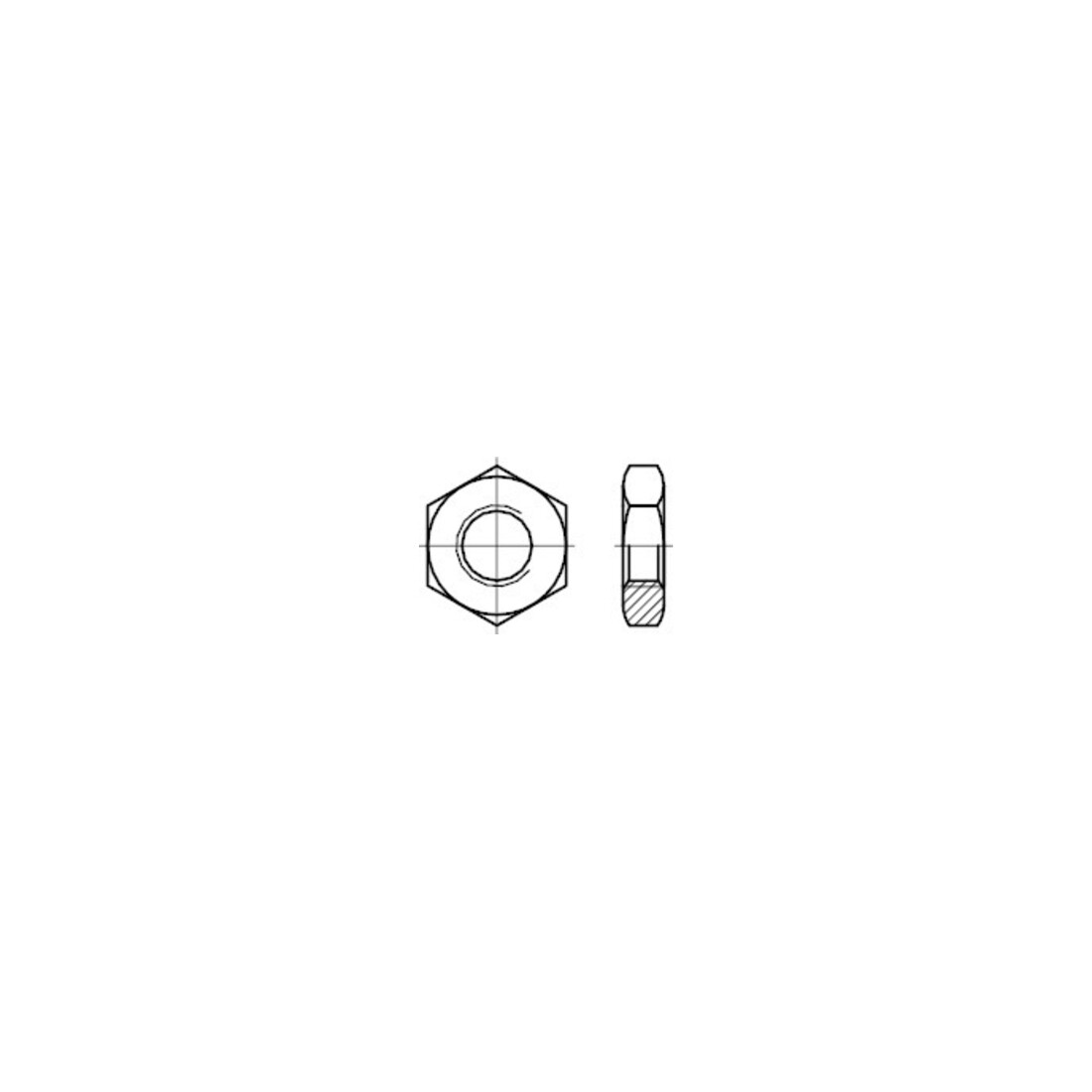 DIN 439 Écrou hexagonal, MS B M3 HP