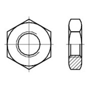 DIN 439 Sechskantmutter, 4 Zn-lam. flZnnc B M12 HP