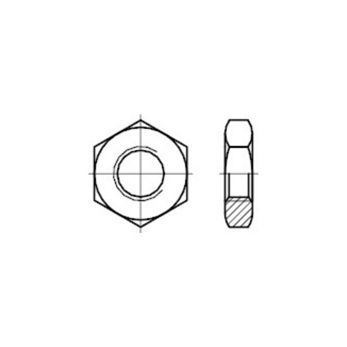 DIN 439 Sechskantmutter, 4 Zn-lam. flZnnc B M16 HP